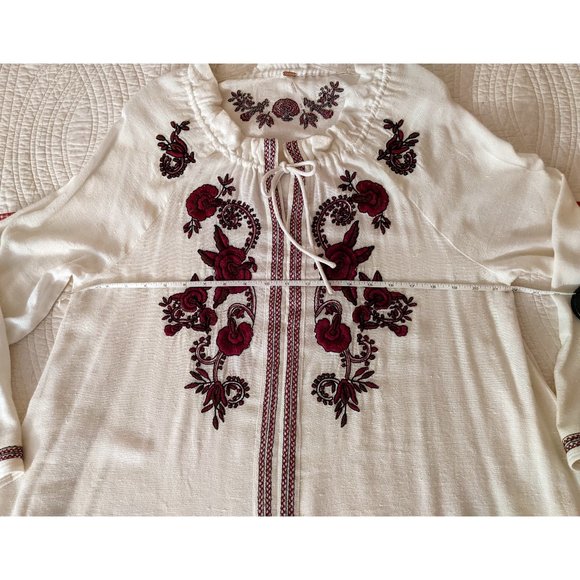 Free People Boho Embroidered Blouse - Picture 2 of 4